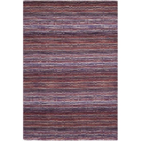 Safavieh 4 ft. x 6 ft. Small Rectangle- Contemporary Himalaya Purple And Multi Hand Loomed Rug HIM702A-4